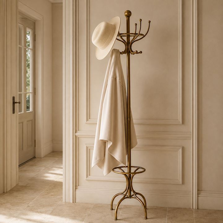 A/Q GOLD COAT & HAT STAND 33x45x188cm